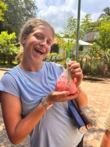 Our guide bought us pozol, a traditional Nicaraguan drink, on one of our prayer walks